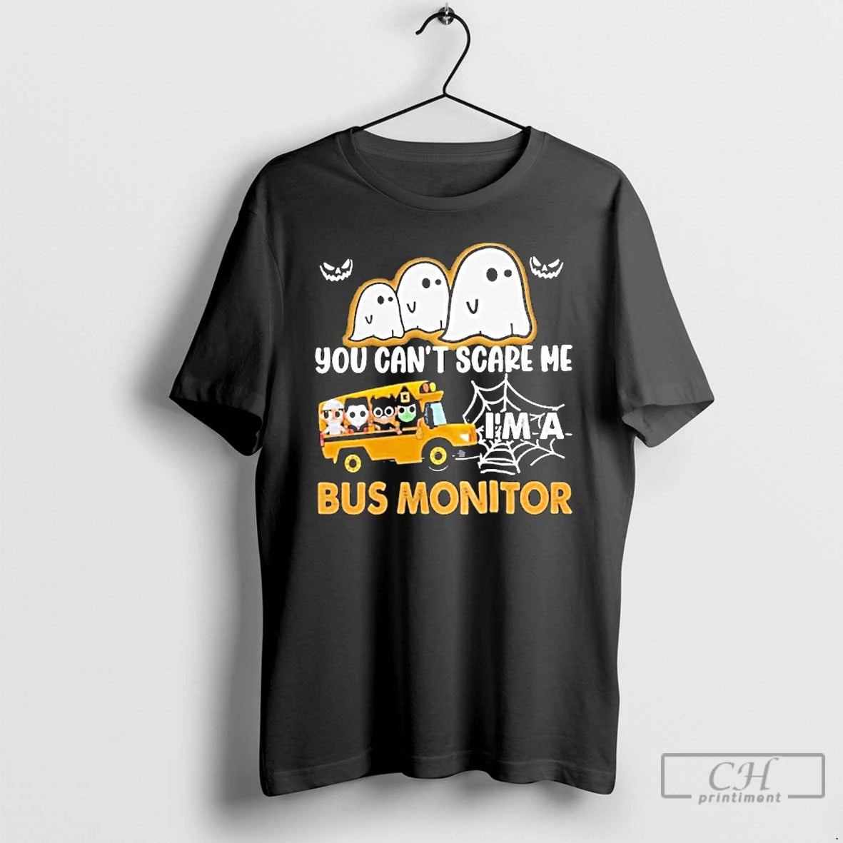 Premium You Cant Scare Me Im A Bus Monitor Ghost Halloween T Shirts - clothing by TeeHivey.com