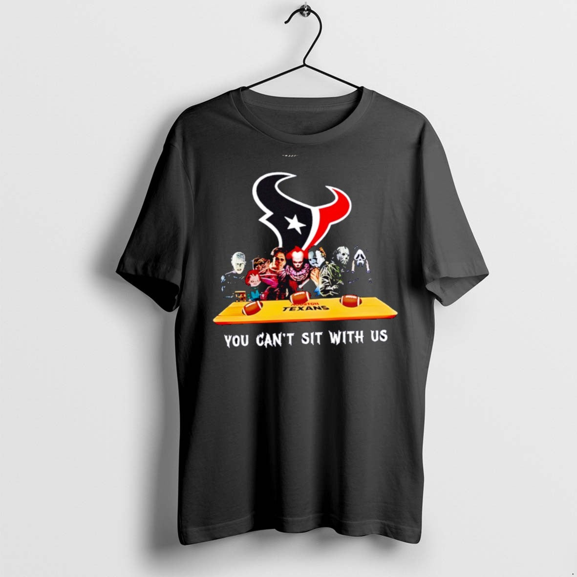 Premium You Cant Sit With Us Texans Football Horror Movies Halloween T Shirts - clothing by TeeHivey.com