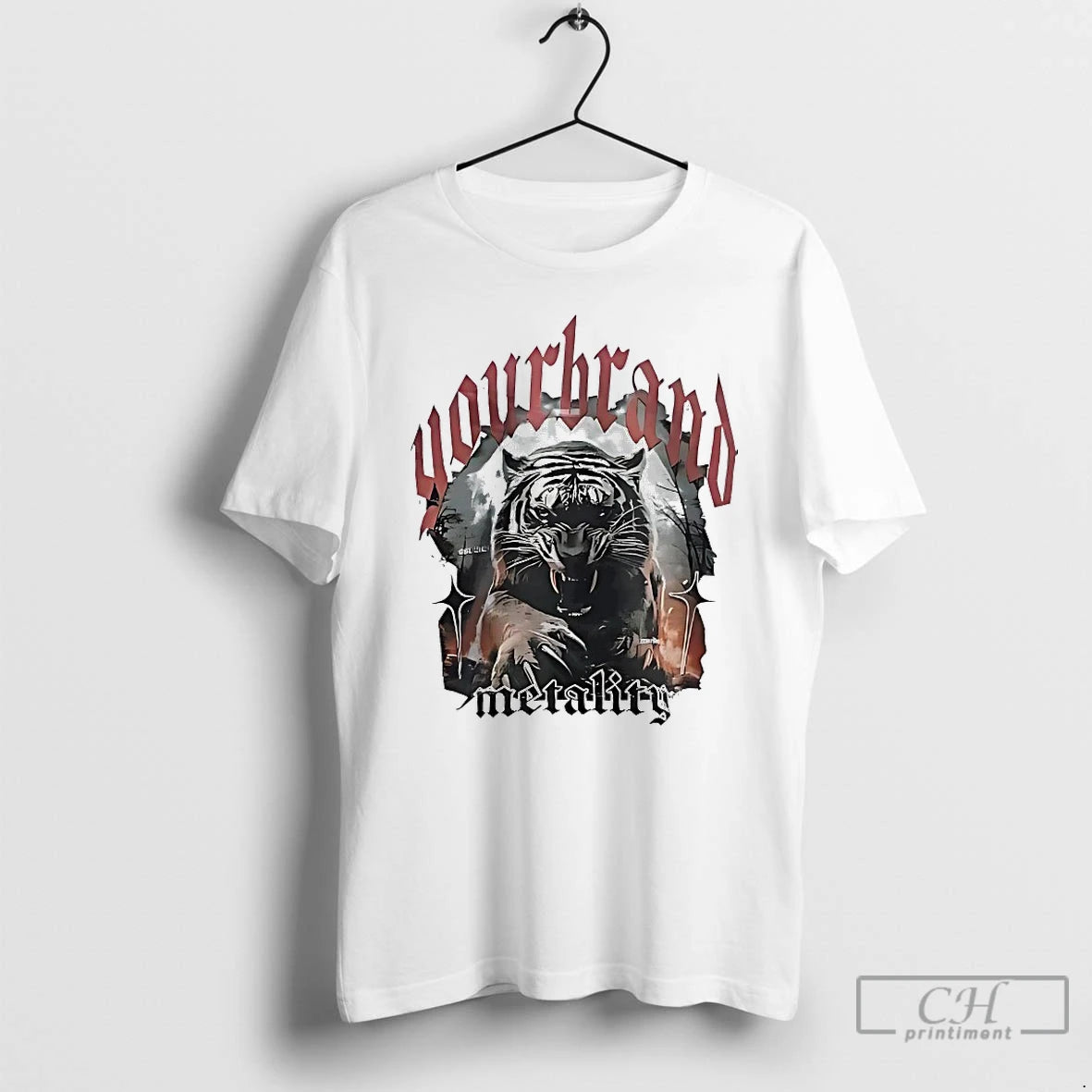Premium Your Brand Metality Tiger - clothing by TeeHivey.com
