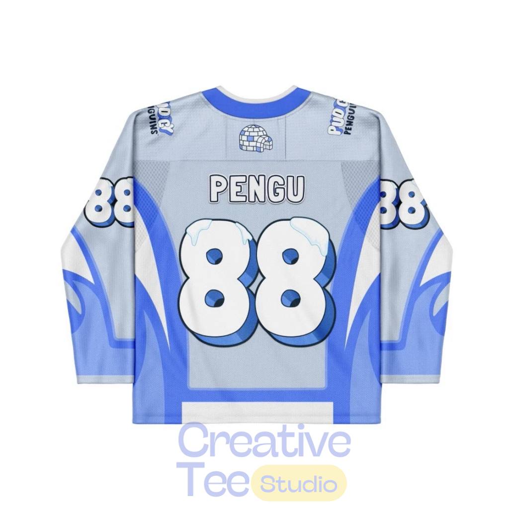 Pudgy Penguins Special Edition Hockey Jersey – Blue