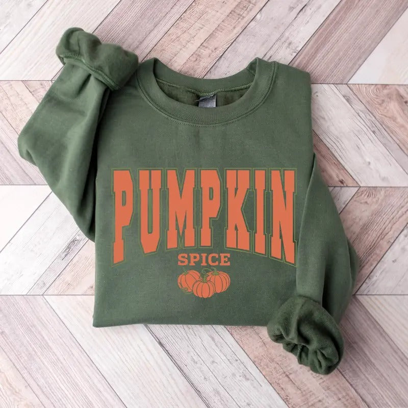 Pumpkin Spice Sweatshirt, Pumpkin Season, Pumpkin Spice Latte Sweatshirt, Fall Pumpkin Crewneck, Pumpkin Halloween Sweatshirt, Pumpkin Spice Season Shirt, Autumn Fall Halloween Gift Shirt