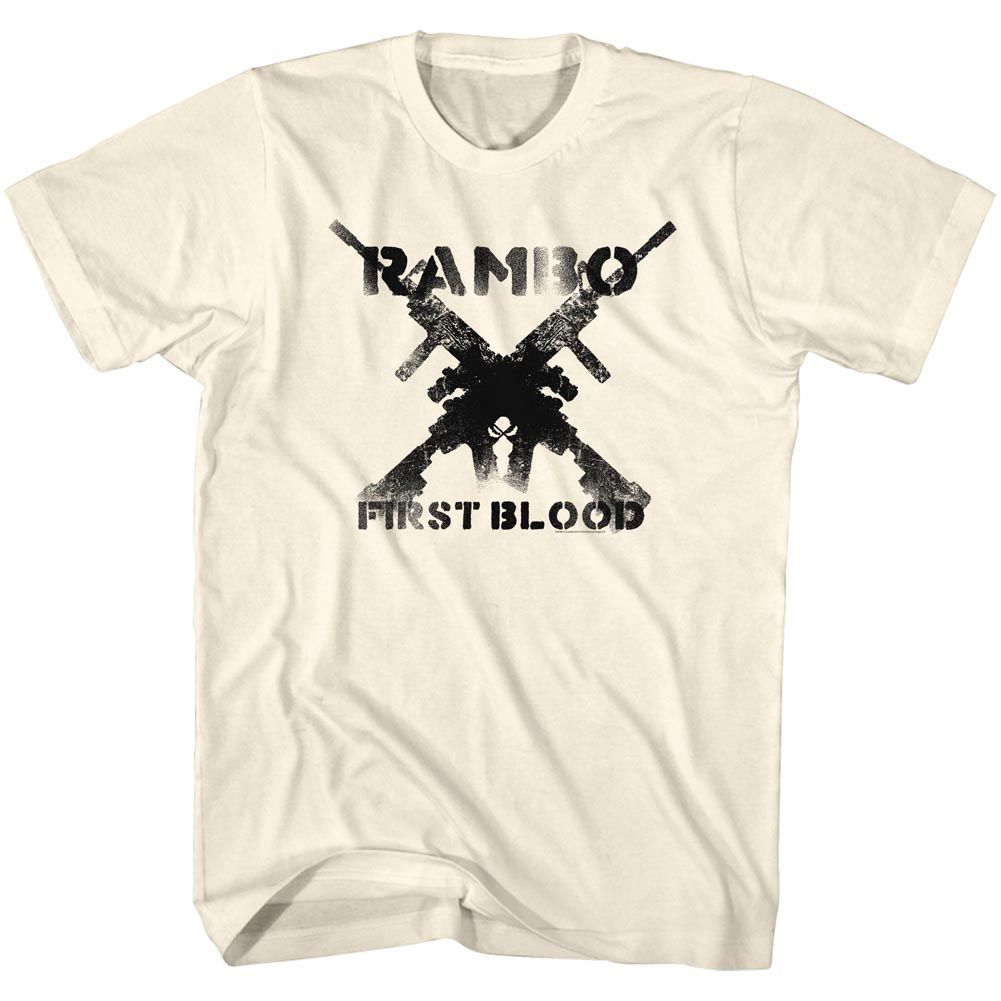 Rambo - Guns - Short Sleeve - Adult - T-Shirt - clothing by TeeHivey.com