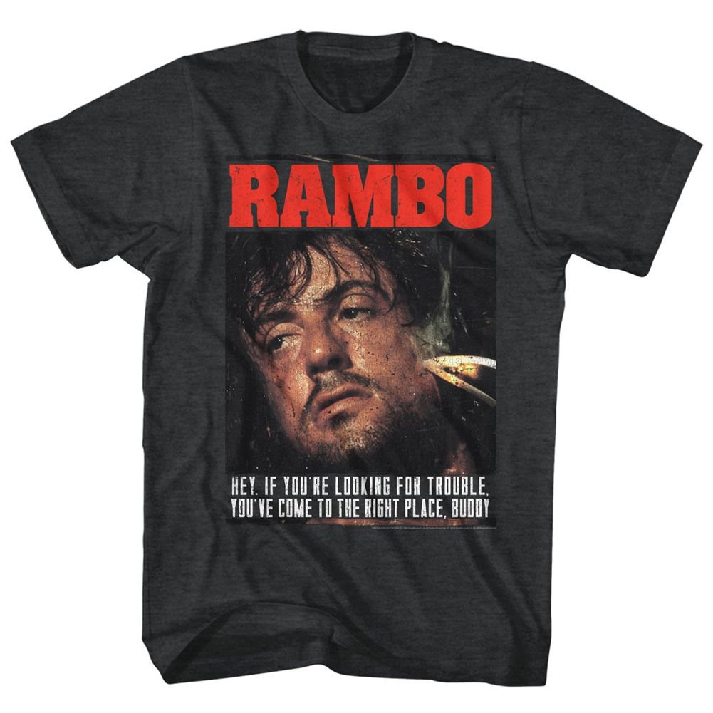 Rambo - Gimme Dat Sizzle - Short Sleeve - Heather - Adult - T-Shirt - clothing by TeeHivey.com