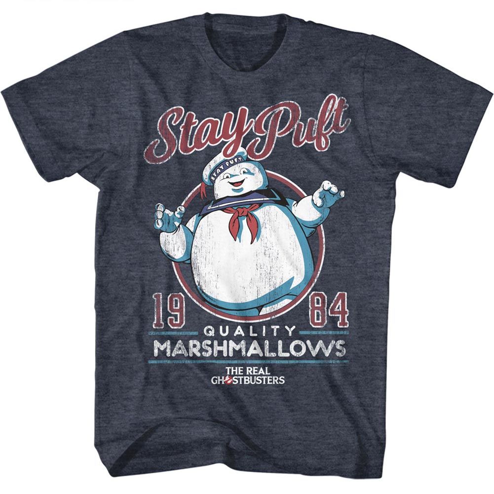 The Real Ghostbusters - Stay Puft - Short Sleeve - Heather - Adult - T-Shirt - clothing by TeeHivey.com