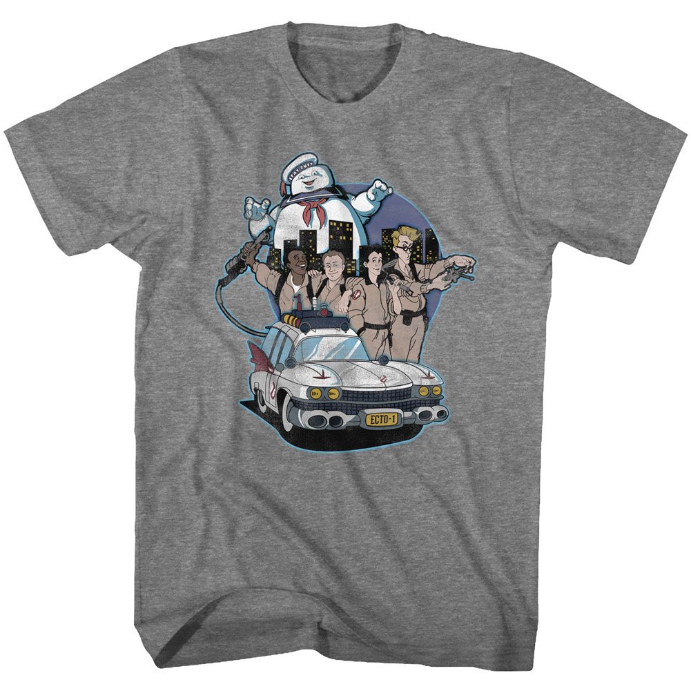 The Real Ghostbusters - Bustin Buddies - Short Sleeve - Heather - Adult - T-Shirt - clothing by TeeHivey.com