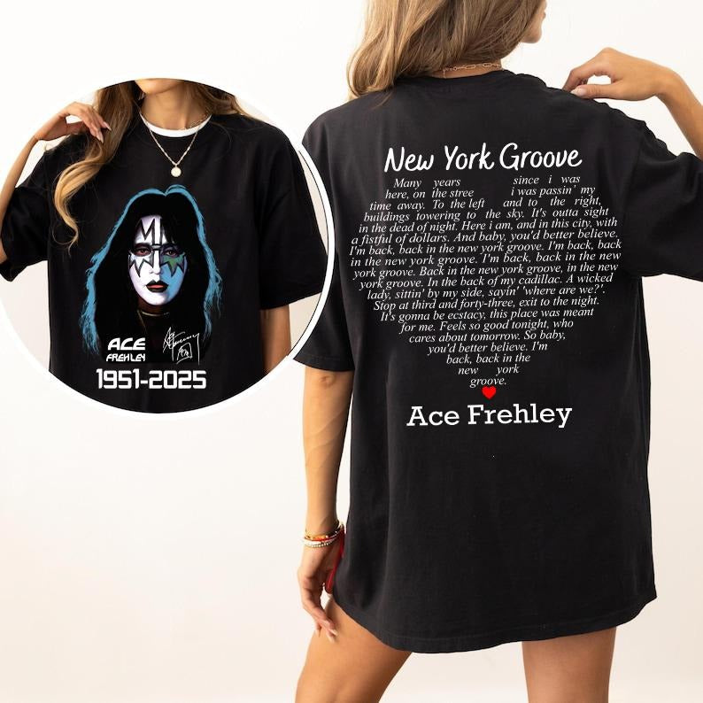 RIP Aceee Frehley Memories Vintage Music Shirt, Shirt Short Sleeve Casual Streetwear Trendy Giants Fan Gift