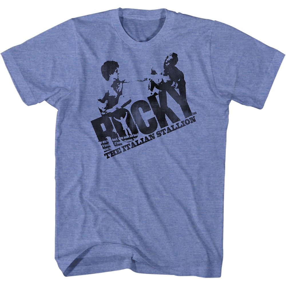 Rocky - Halftone Logo - Short Sleeve - Heather - Adult - T-Shirt - clothing by TeeHivey.com