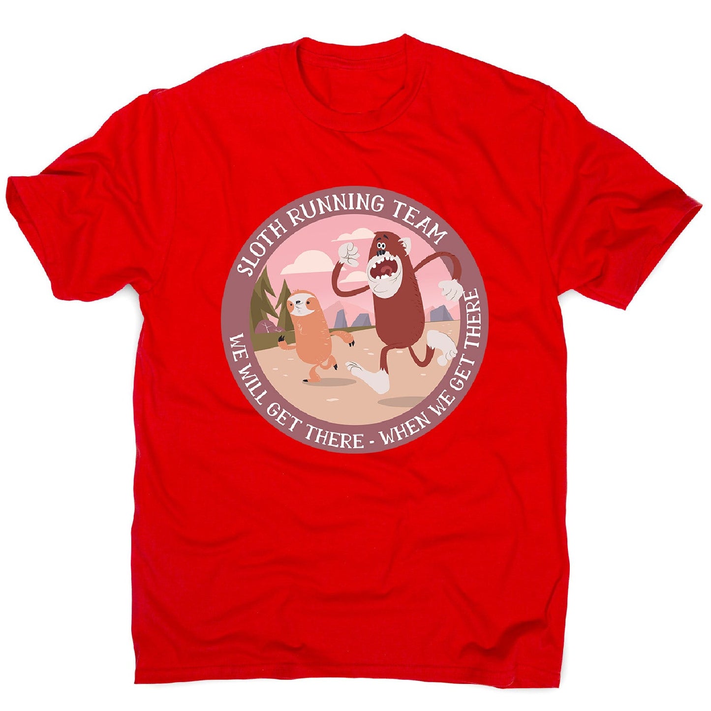 Running sloth - men's funny premium t-shirt