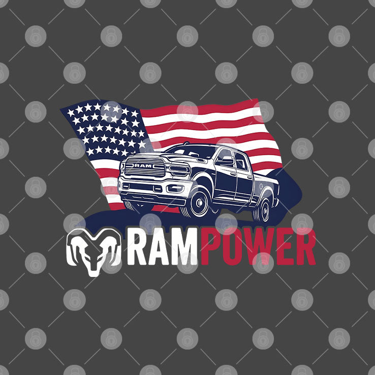 Ram Power Patriotic Truck T Shirt