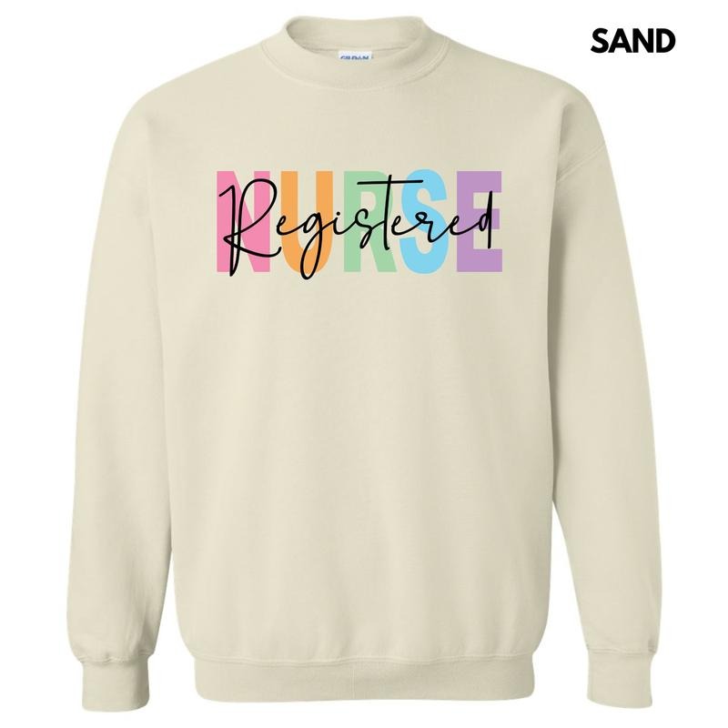 Registered Nurse Colorful Sweatshirt 'NLB' - clothing by TeeHivey.com