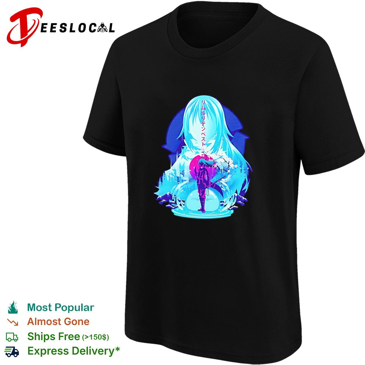 Rimuru Tempest That Time I Got Reincarnated as a Slime katakana vintage shirt
