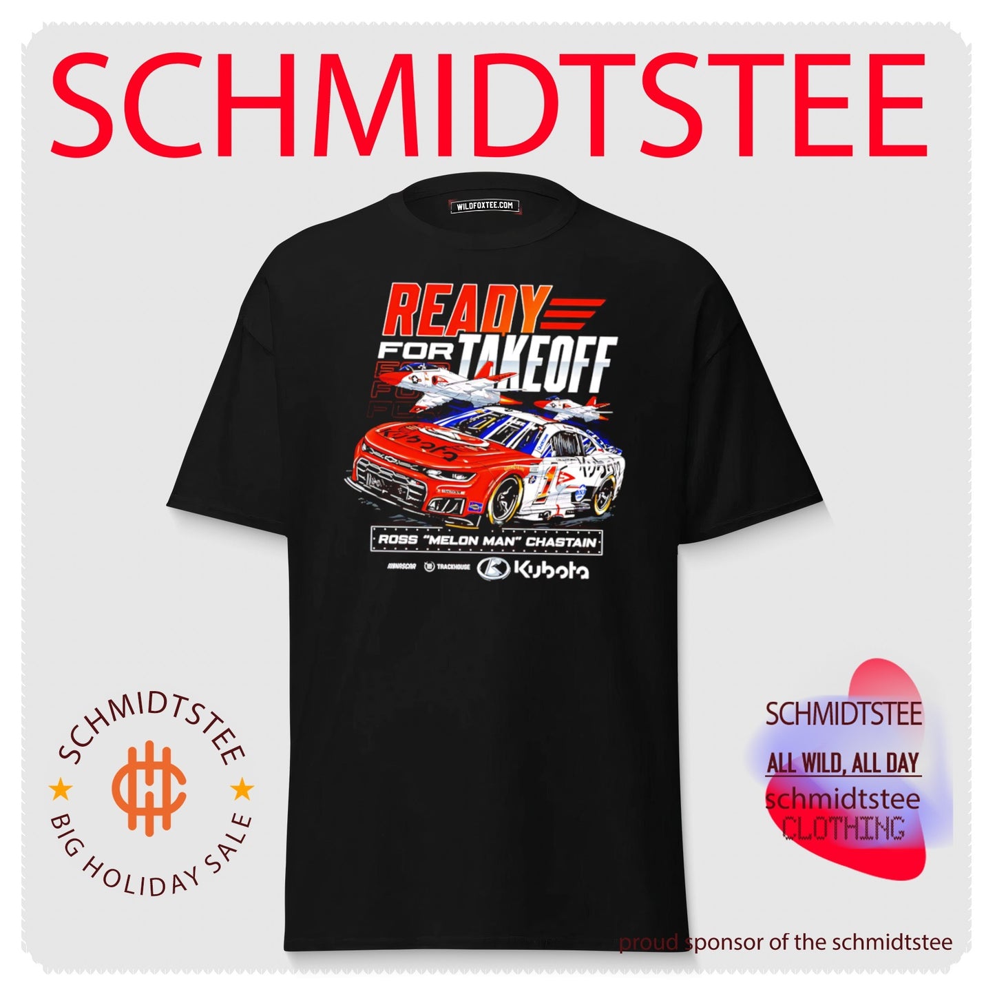 Ross Melon Man Chastain Ready for Takeoff Trackhouse Racing Kubota shirt