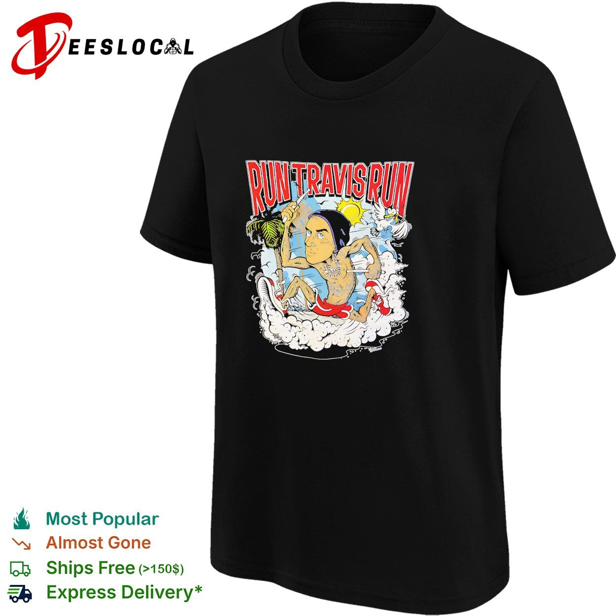 Run Travis run scene cartoon funny shirt