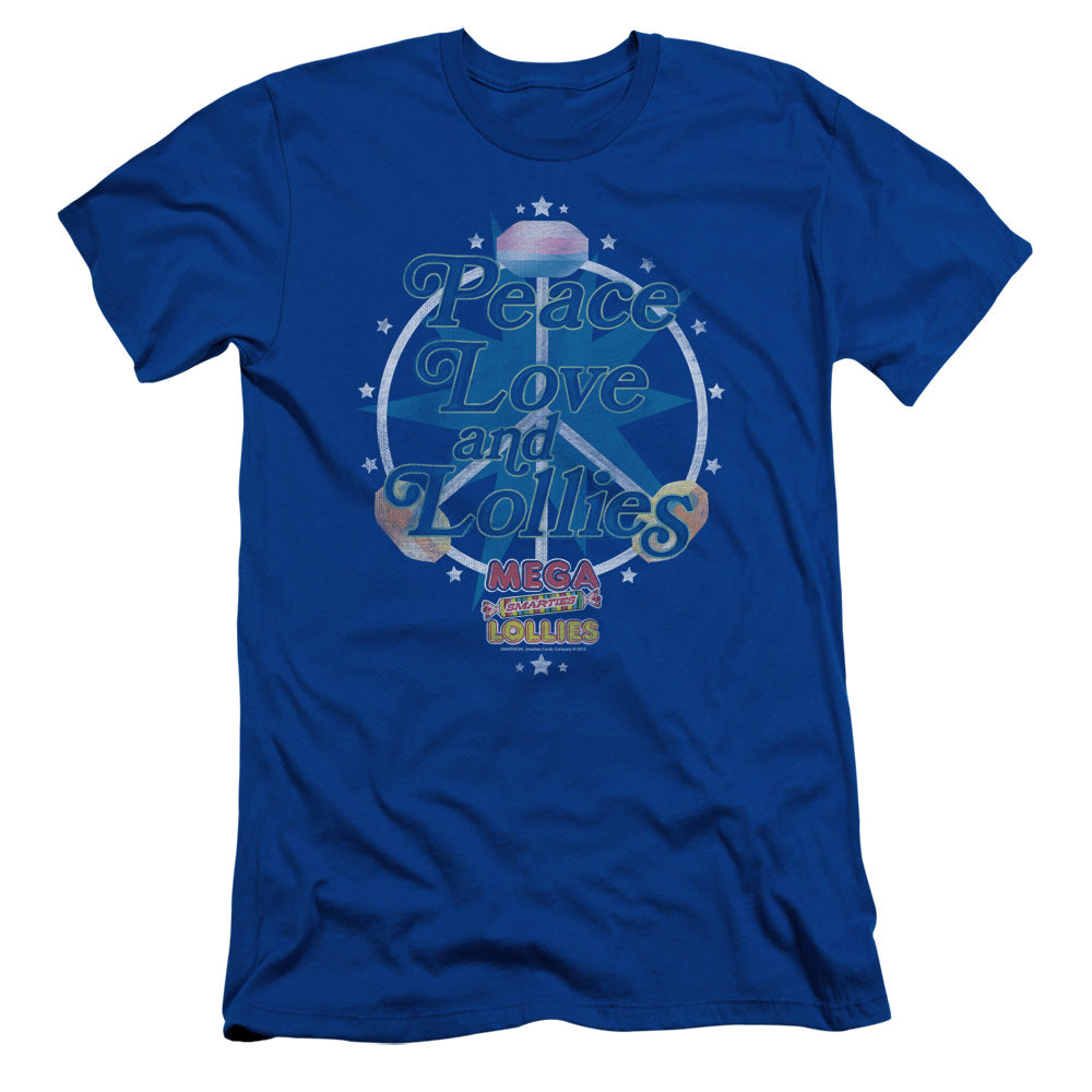 Arties Peace Lollies Slim Fit Mens T Shirt Royal Blue - clothing by TeeHivey.com
