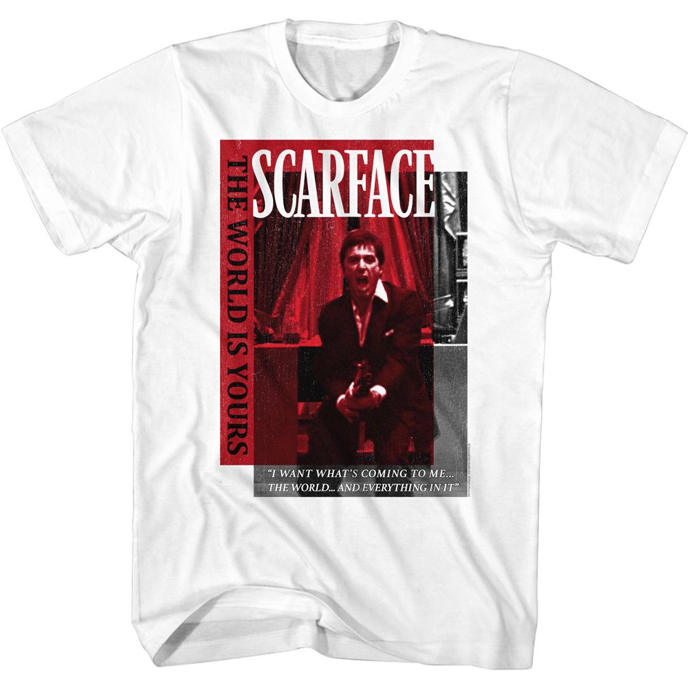Scarface - Scarlet Box Overlay - Short Sleeve - Adult - T-Shirt - clothing by TeeHivey.com