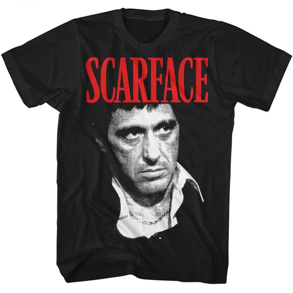 Scarface - Face 2 - Short Sleeve - Adult - T-Shirt - clothing by TeeHivey.com