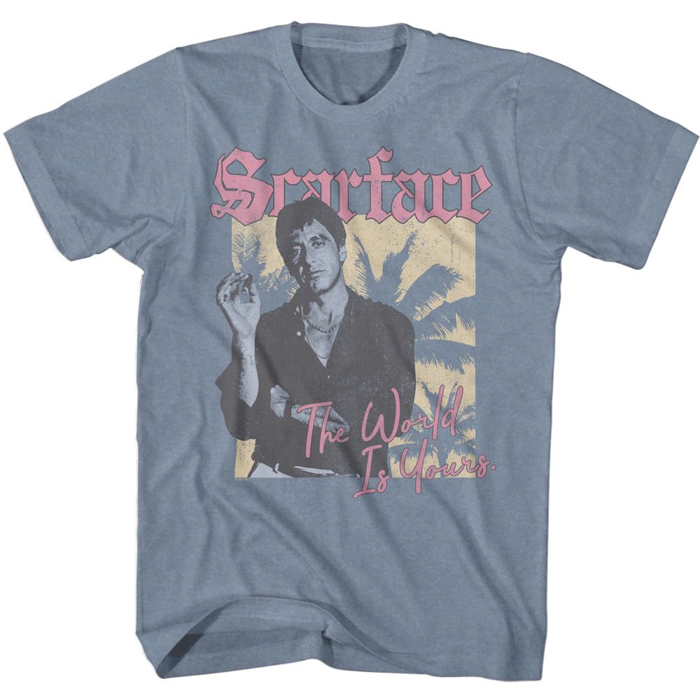 Scarface - The World Is Yours - Short Sleeve - Heather - Adult - T-Shirt - clothing by TeeHivey.com