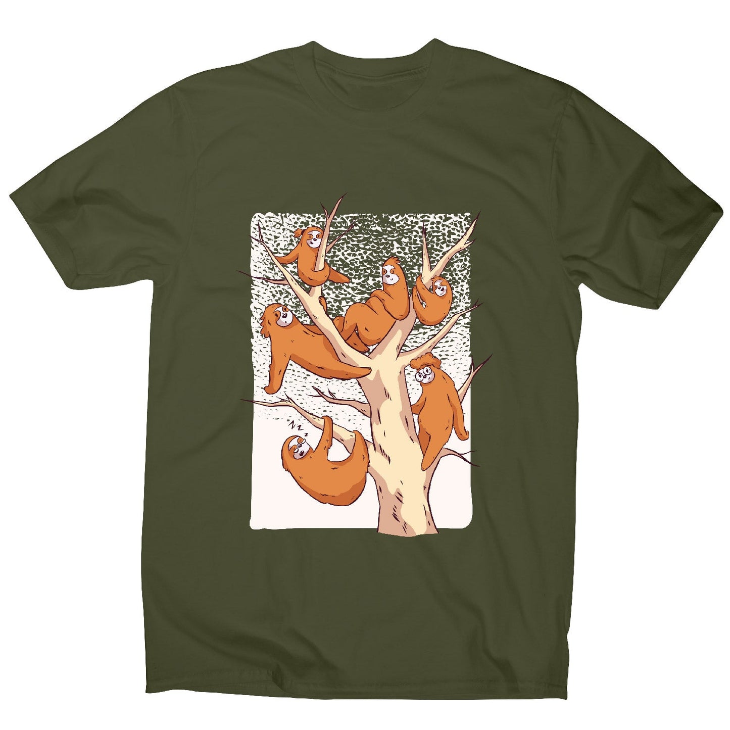 Sloth family - men's funny premium t-shirt