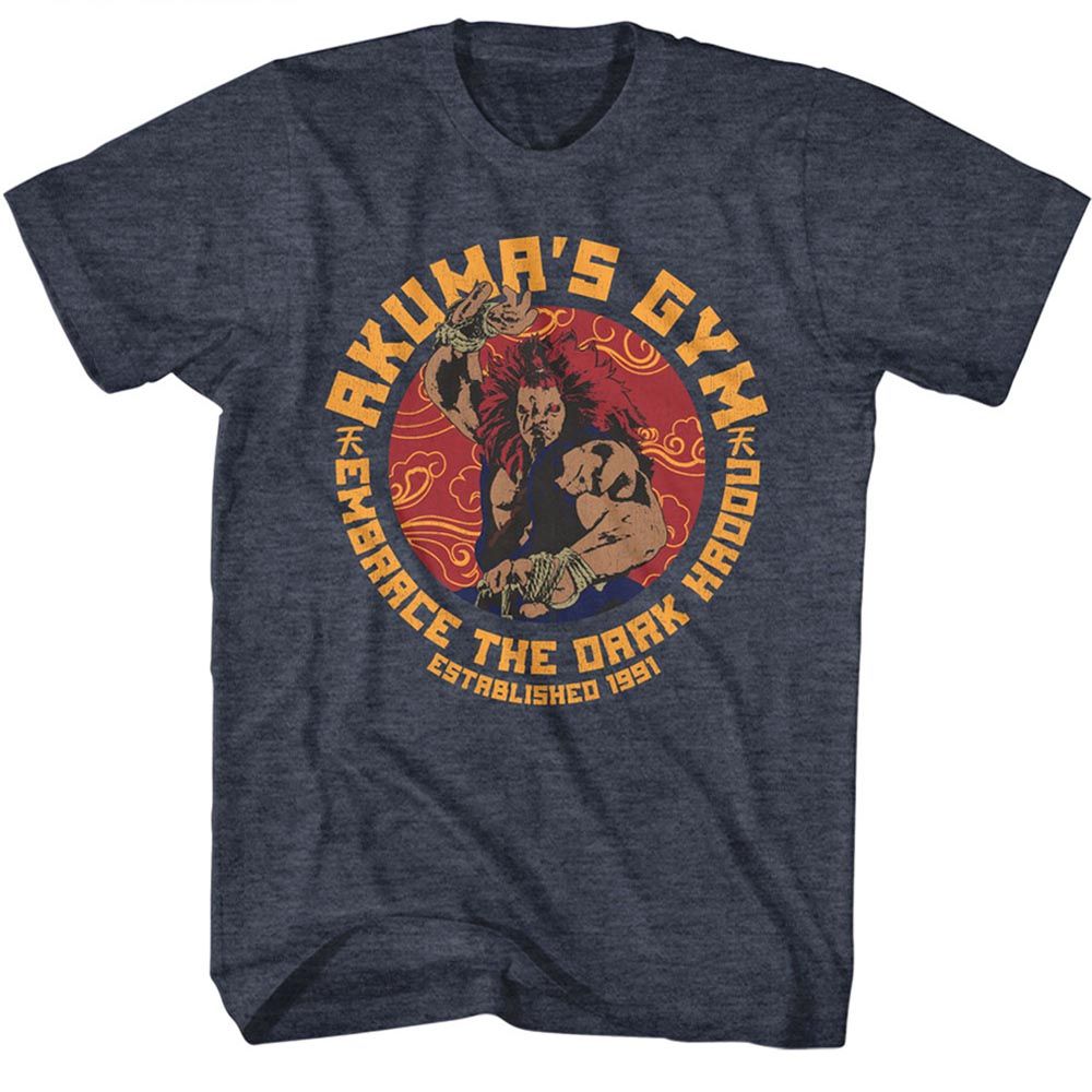 Street Fighter - Akumas Gym - Short Sleeve - Heather - Adult - T-Shirt - clothing by TeeHivey.com
