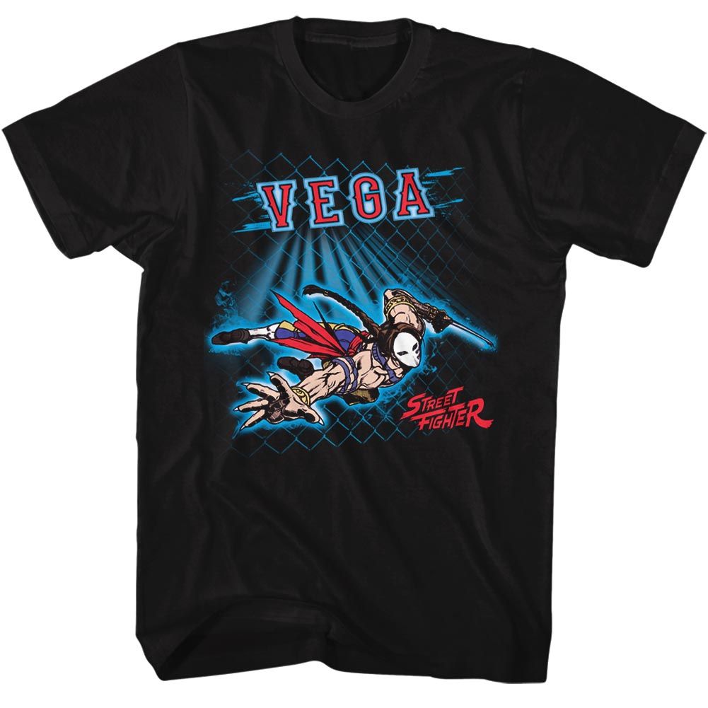 Street Fighter - Vega Fence - Short Sleeve - Adult - T-Shirt - clothing by TeeHivey.com