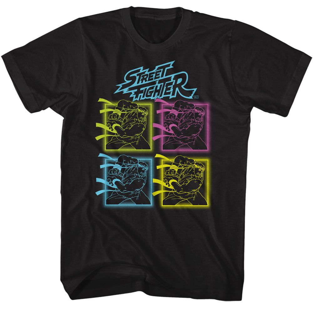 Street Fighter - Neon Hadoken - Short Sleeve - Adult - T-Shirt - clothing by TeeHivey.com