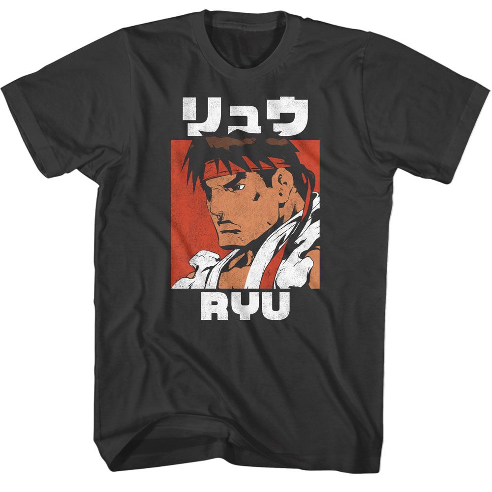 Street Fighter - Ryu Kanji - Short Sleeve - Adult - T-Shirt - clothing by TeeHivey.com