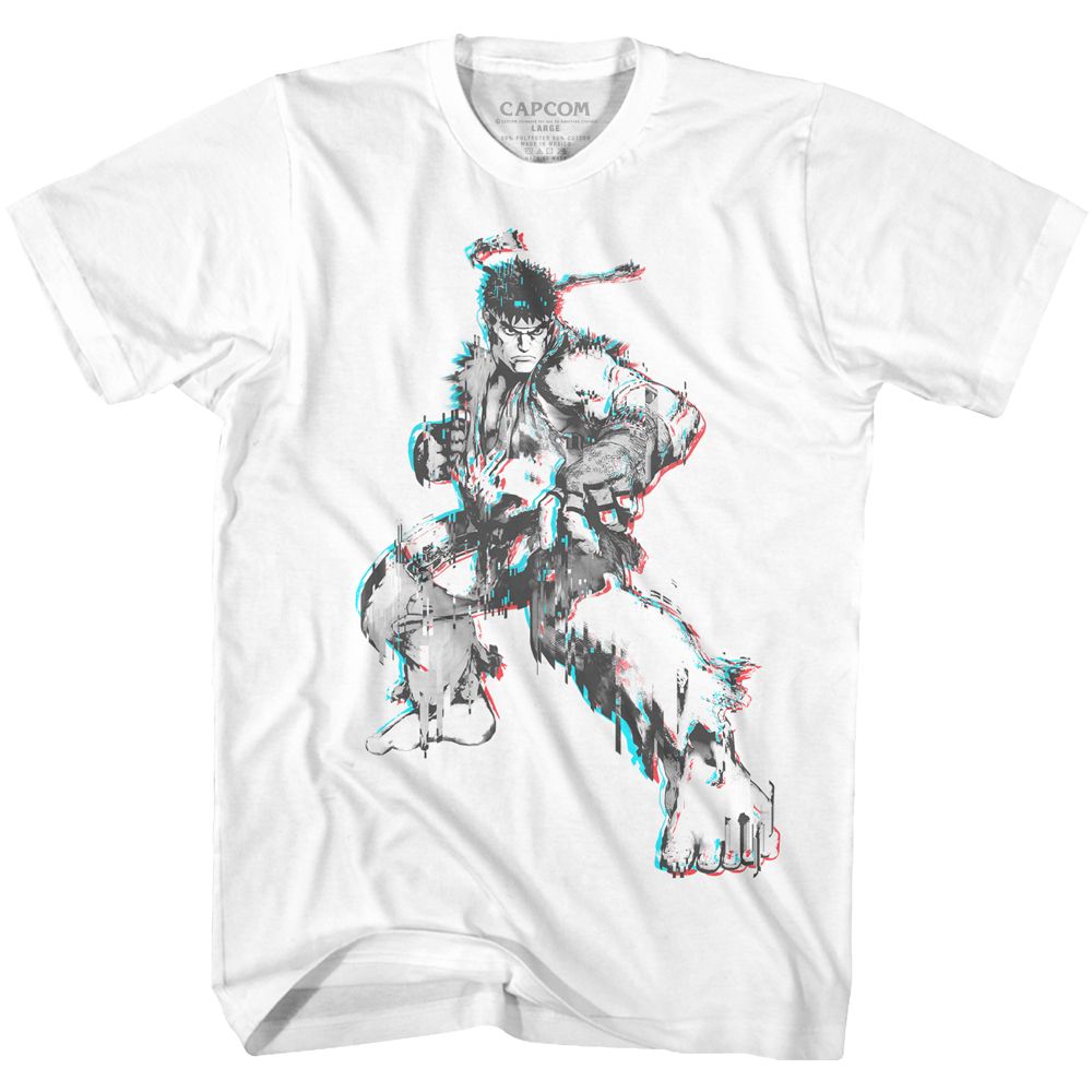 Street Fighter - Glitch Fighter - Short Sleeve - Adult - T-Shirt - clothing by TeeHivey.com