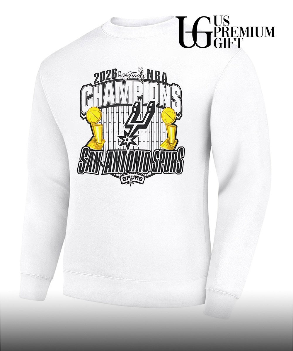 San Antonio Spurs 2026 NBA Finals Champions trophy graphic T-shirt