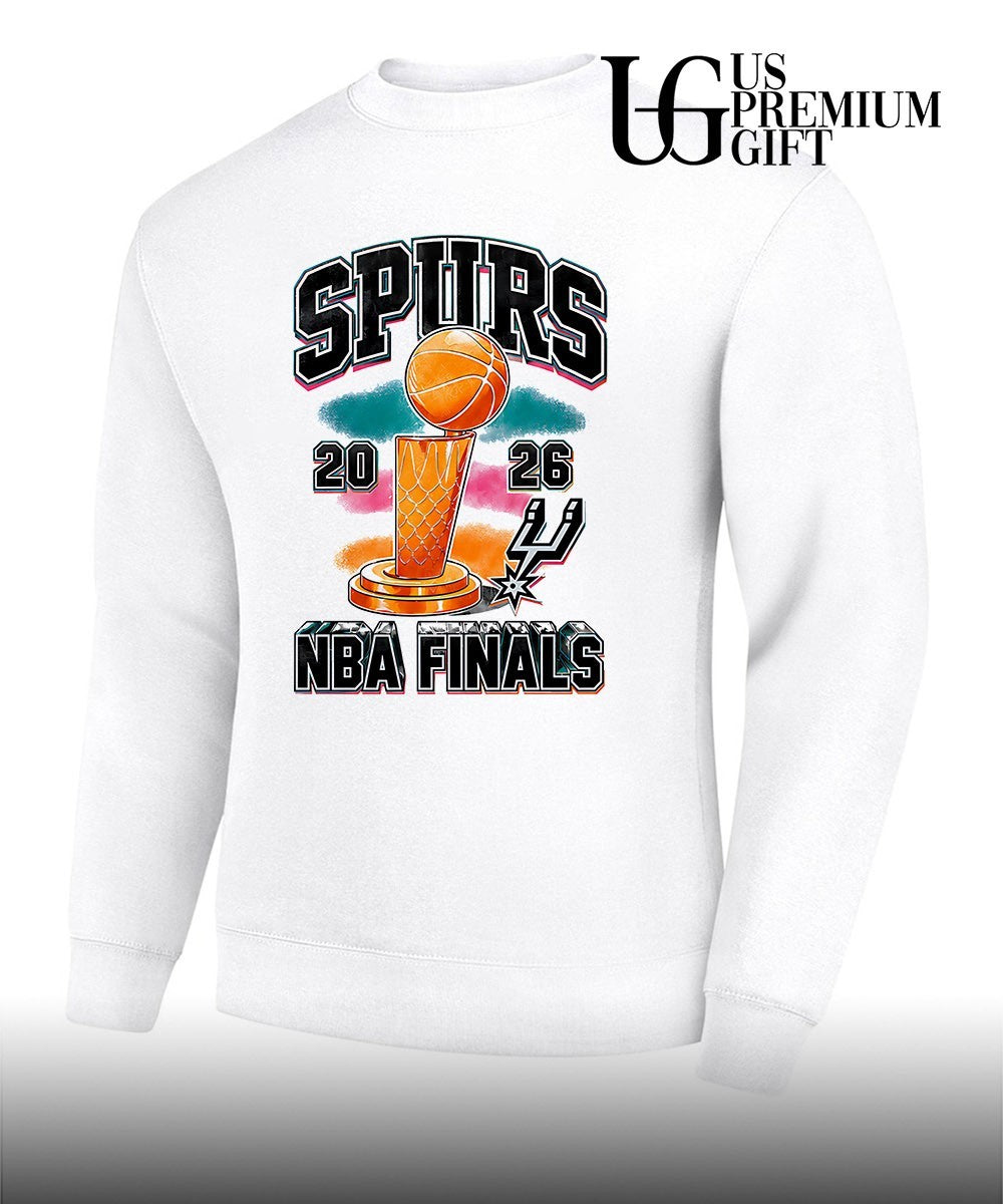 San Antonio Spurs basketball 2026 NBA Finals trophy spray paint shirt