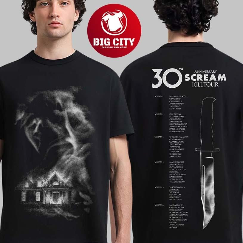 Scream 7 30th Anniversary Kill Tour Two Sided Shirt