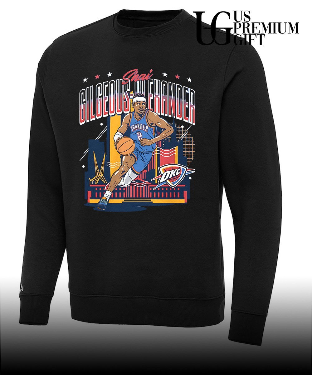 Shai Gilgeous-Alexander Oklahoma City Thunder NBA Skyline City signature shirt