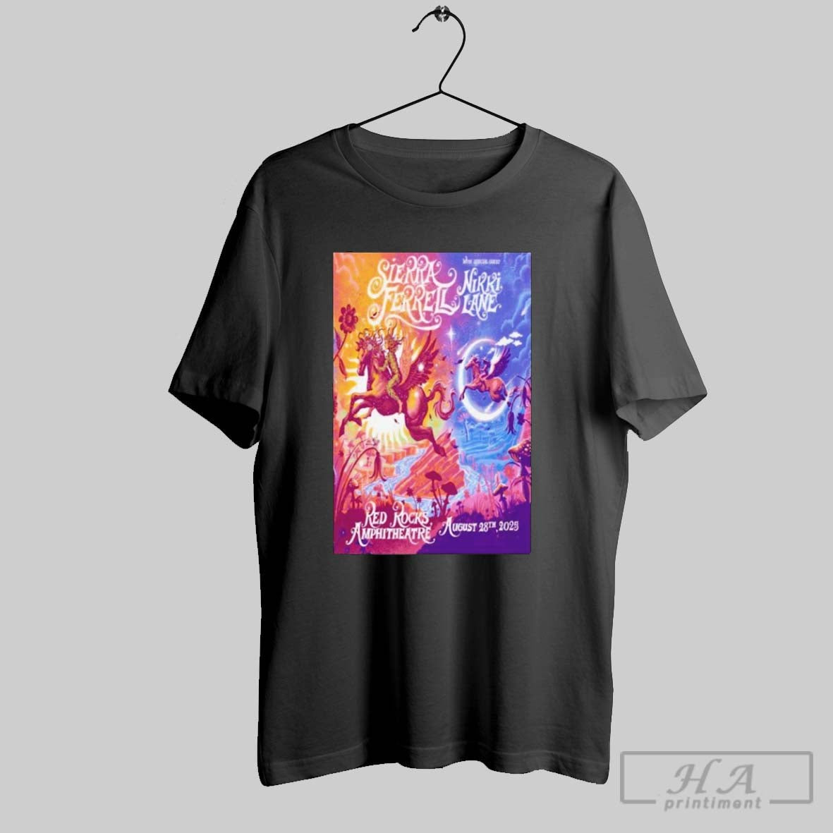 Sierra Ferrell Red Rocks Amphitheatre Morrison Co Tour Aug 28 2025 Pegasus T Shirts