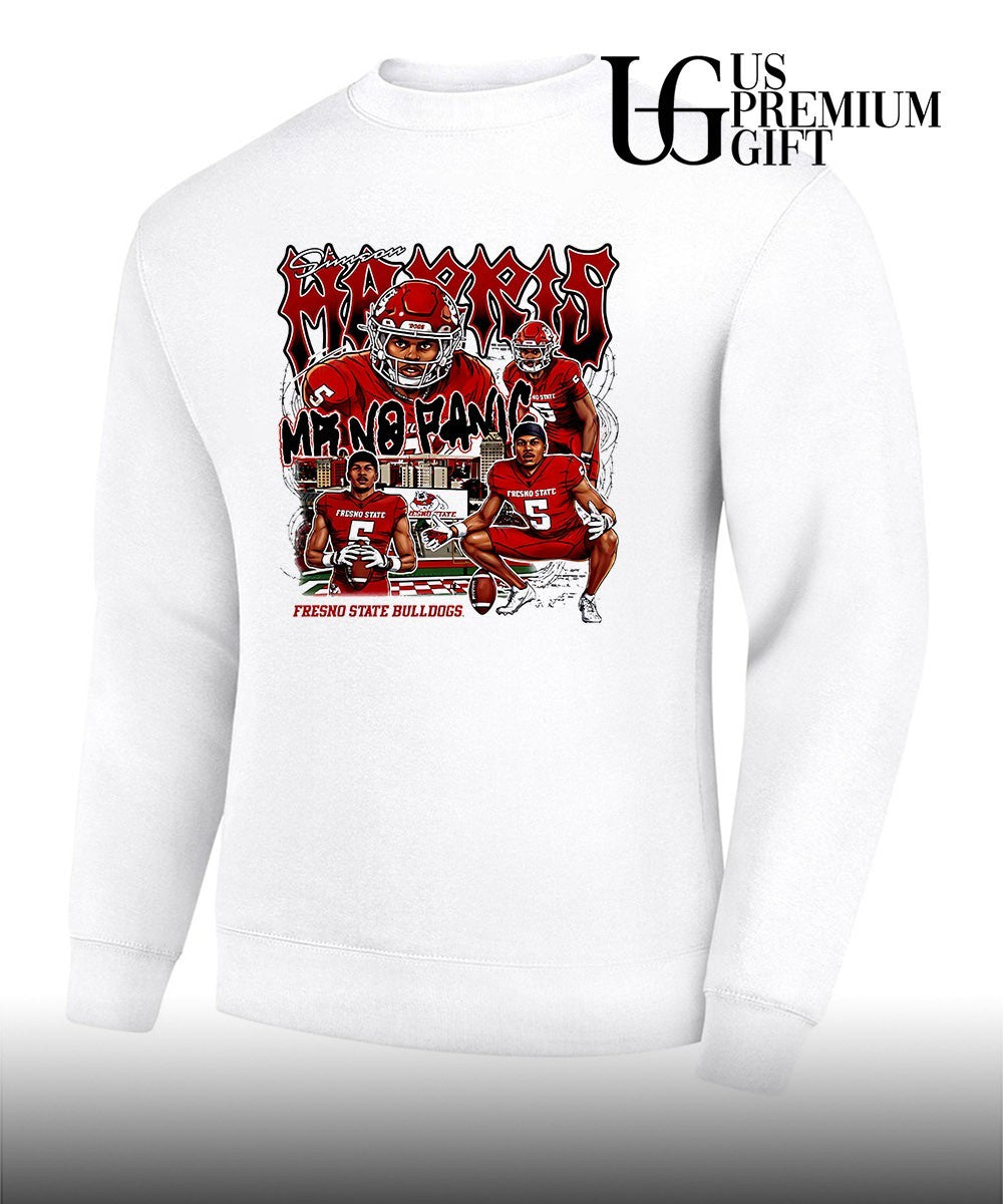 Simeon Harris Fresno State Bulldogs Mr No Panic graphic shirt