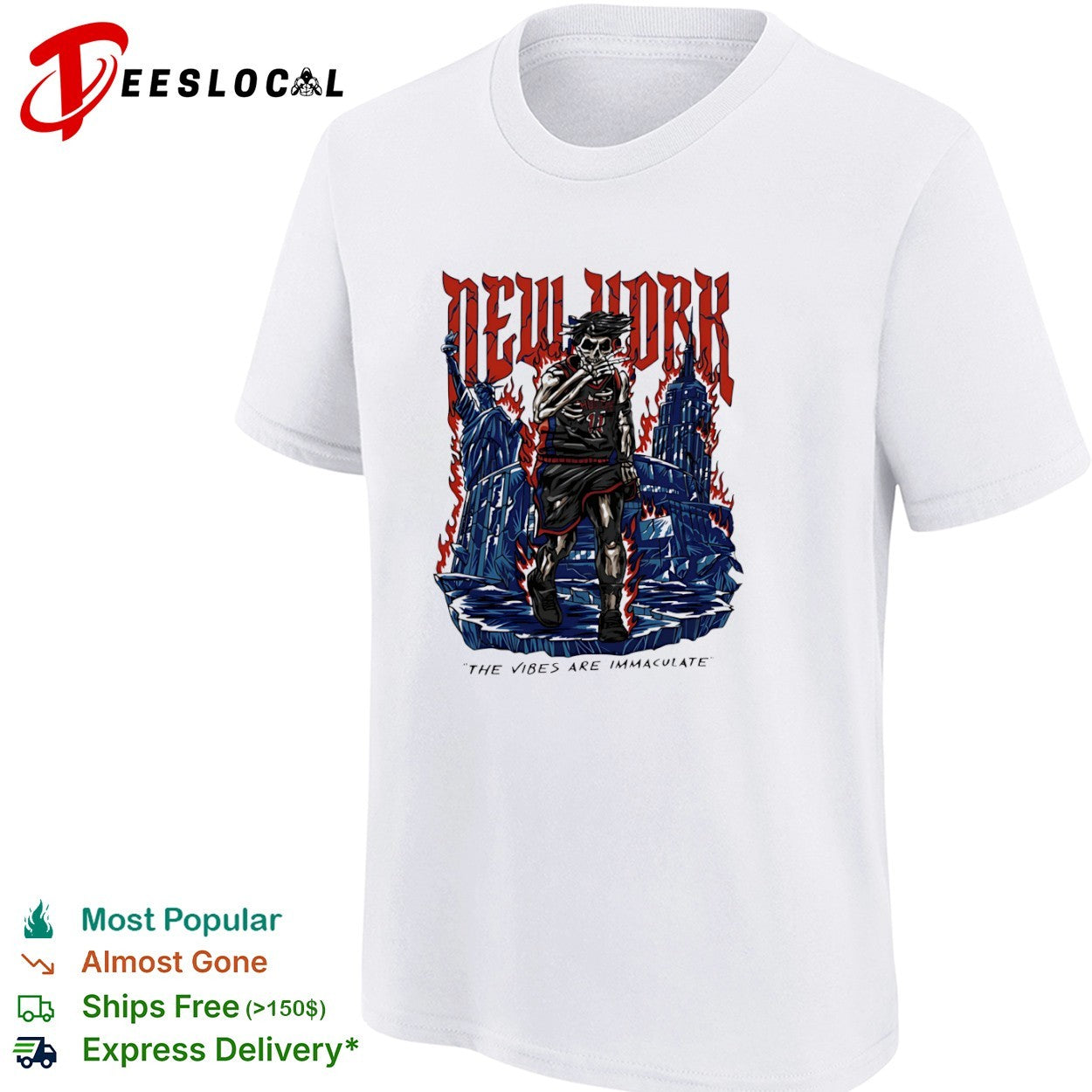 Skeleton Jalen Brunson New York Knicks NBA The Vibes Are Immaculate shirt