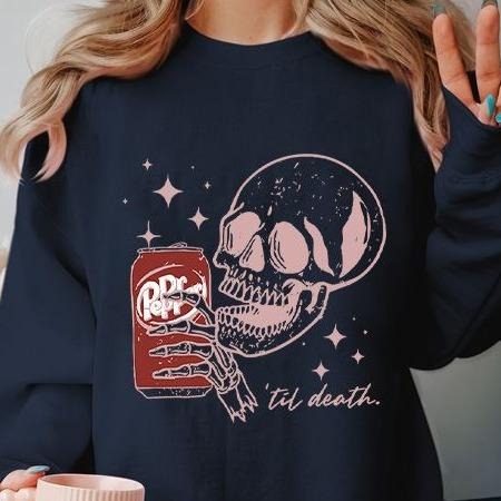 Skeleton Till Death Dr. Pepper Shirt,Till Death Shirt