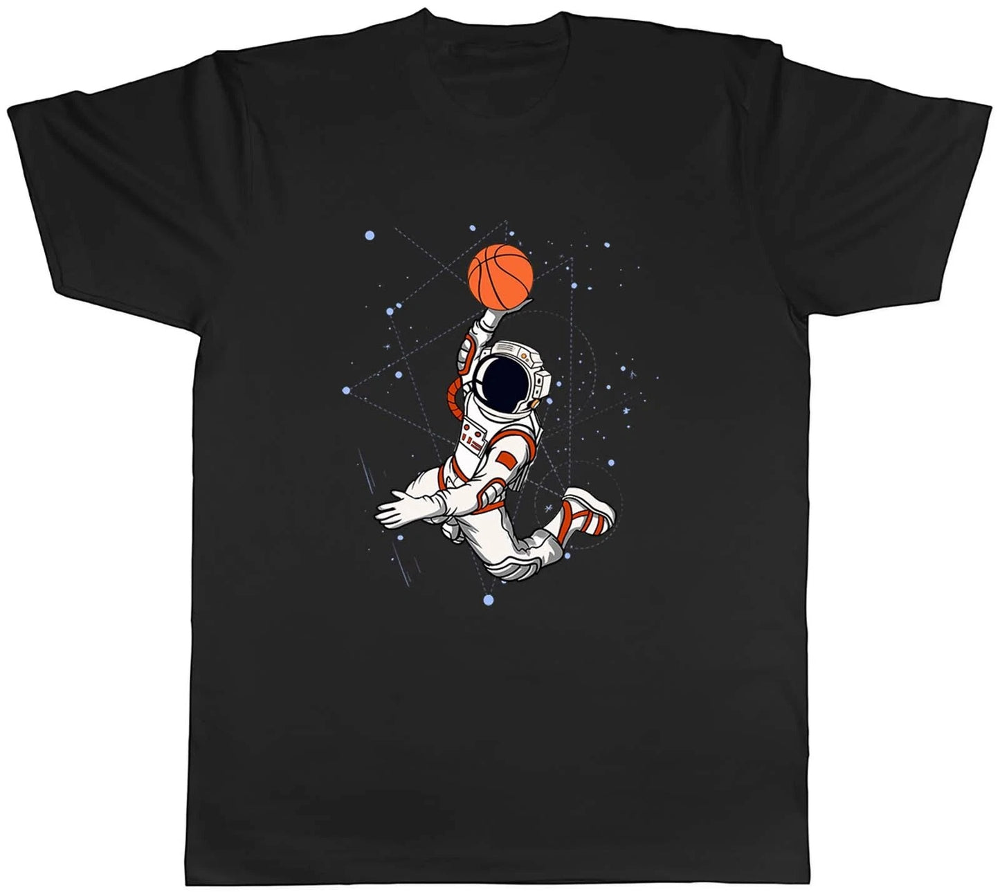 Slam Dunk Astronaut Mens T-Shirt Space Basketball Funny Unisex Tee Gift
