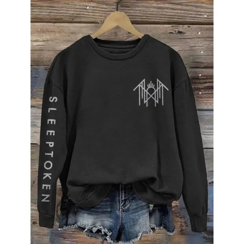Sleep Token -  Logo Print Vintage Sweatshirt - Hoodie, Gift For Fan Sleeves With Designs