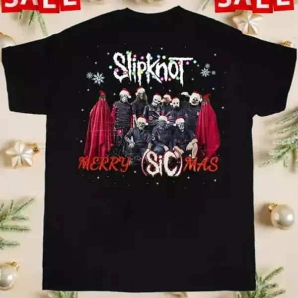 Slipknot Band Merry Christmas T- Shirt Rock Band Gift For Family Christmas season