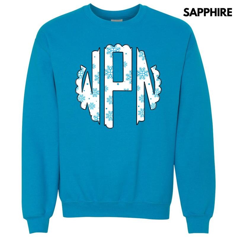 Snowflake Monogram Sweatshirt 'NLB'