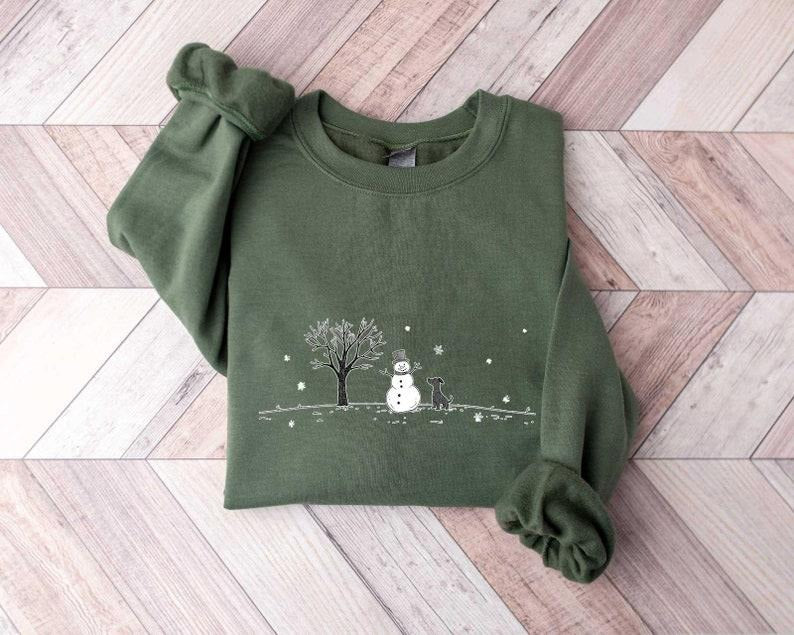 Snowman Sweatshirt, Christmas Snowman Shirt, Snowman T-Shirt, Christmas Crewneck, Christmas Shirts for Women, Winter Sweatshirt Womenswear Hoodie