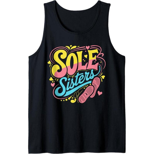 Sole Sisters, Runner Gifts For Women, Funny Running Marathon Tank Top Made in USA