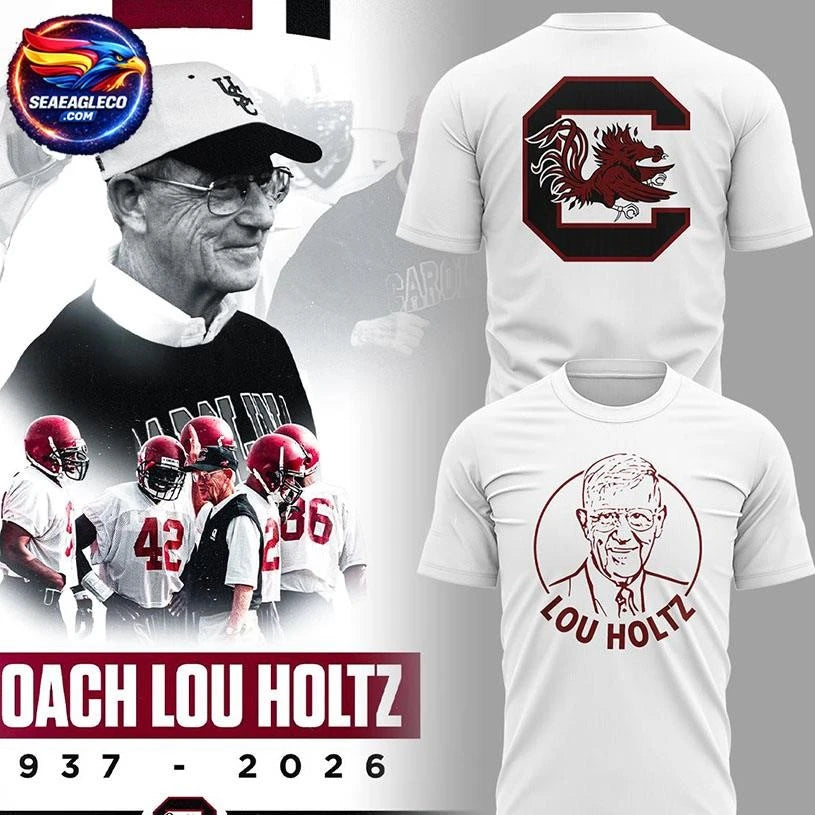 South Carolina Gamecocks Legacy Of Lou Holtz 1937-2026 Two Sided Shirt