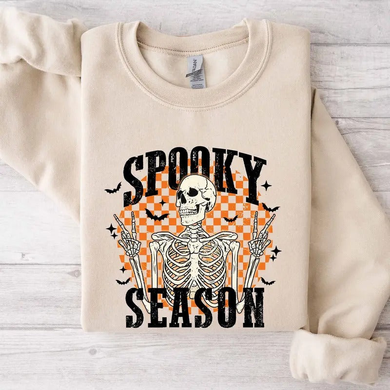 Spooky Season Sweatshirt, Retro Spooky Shirt, Spooky Halloween, Halloween Shirt, Fall Vibes, Cozy Season Shirt, Cute Fall Shirt, Halloween Gift