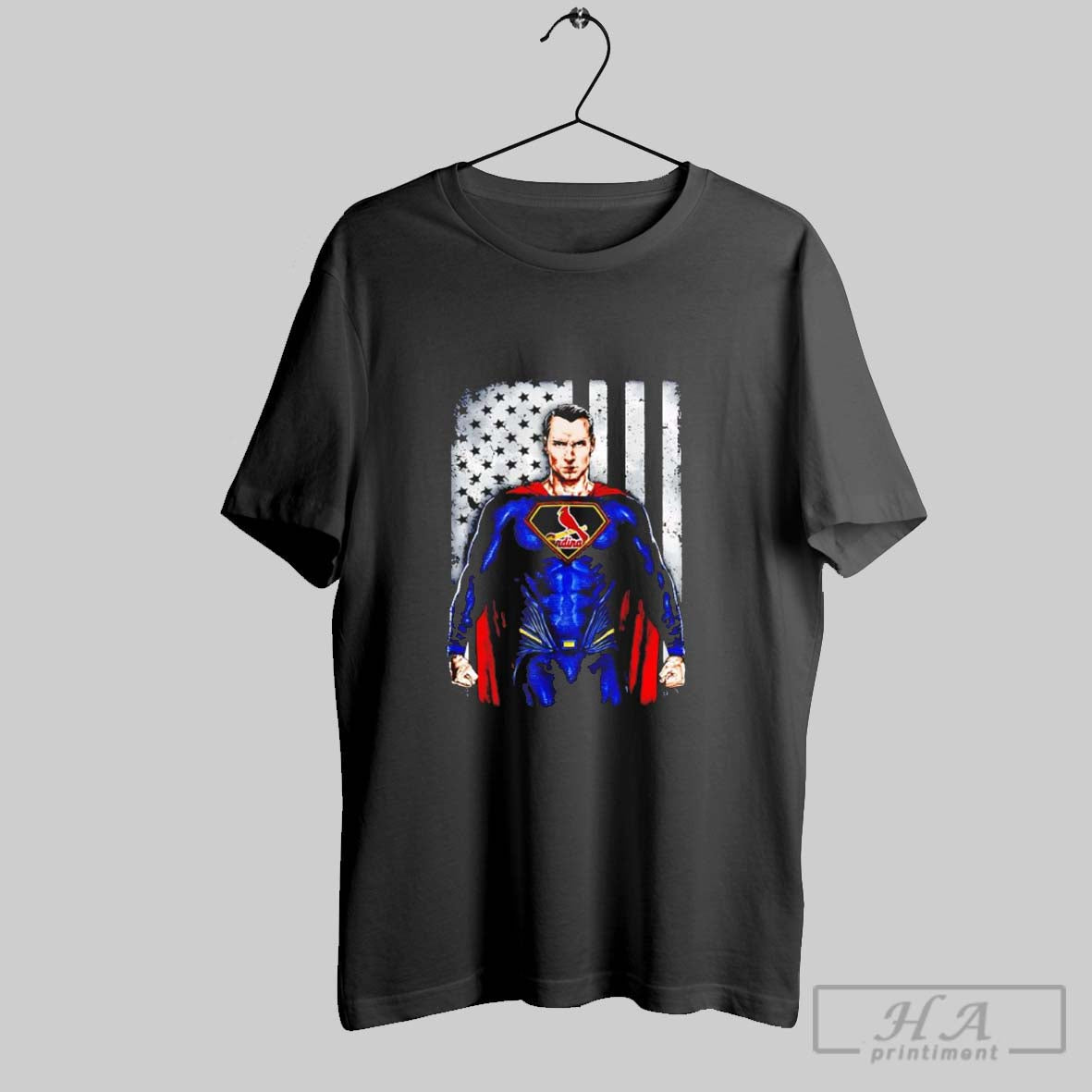 St Louis Cardinals Superman American Flag - clothing by TeeHivey.com