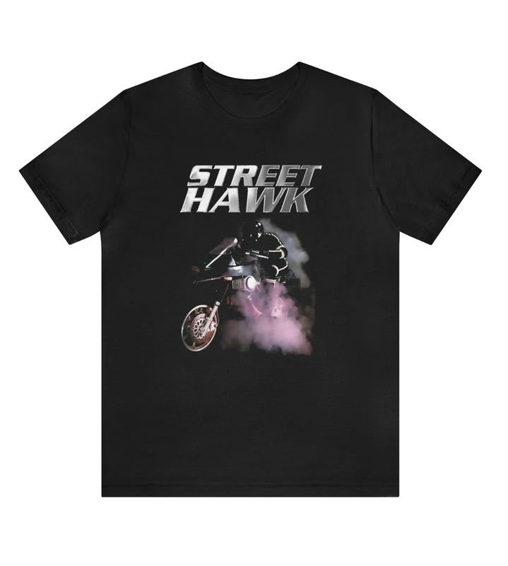 Street Hawk Short Sleeve T-Shirt 80's TV Streethawk Televsion Series Tee Menswear Top Underwear Tshirt Streetwear Man...