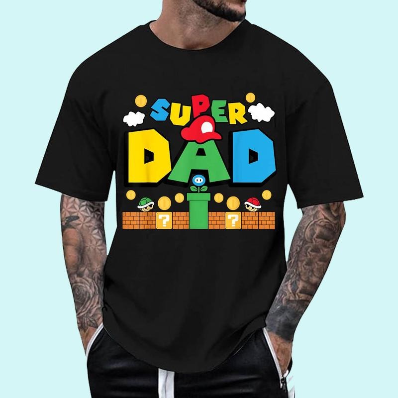 Super Gamer Dad Family Matching For Fathers Day Unisex T-Shirt, Cotton 100%, Top Trending Fashion