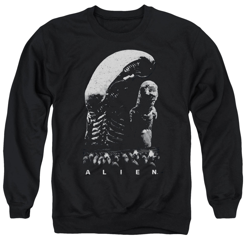 Alien Evolution Mens Crewneck Sweatshirt Black