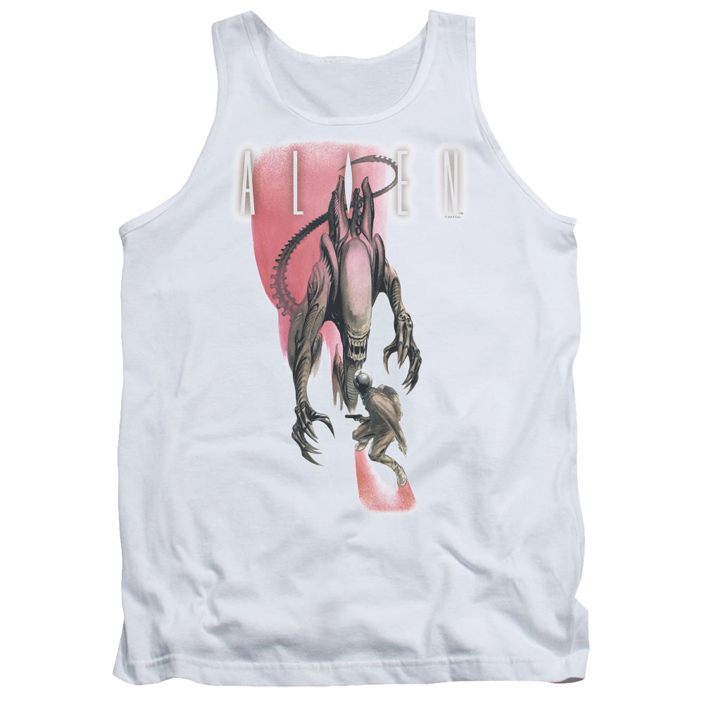 Alien Face Off Mens Tank Top Shirt White