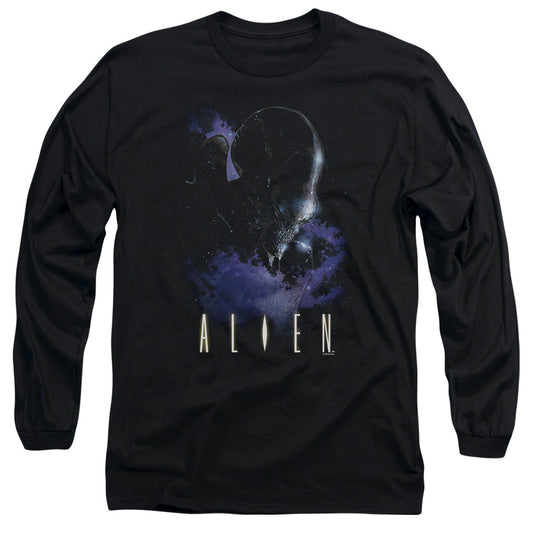 Alien In Space Mens Long Sleeve Shirt Black