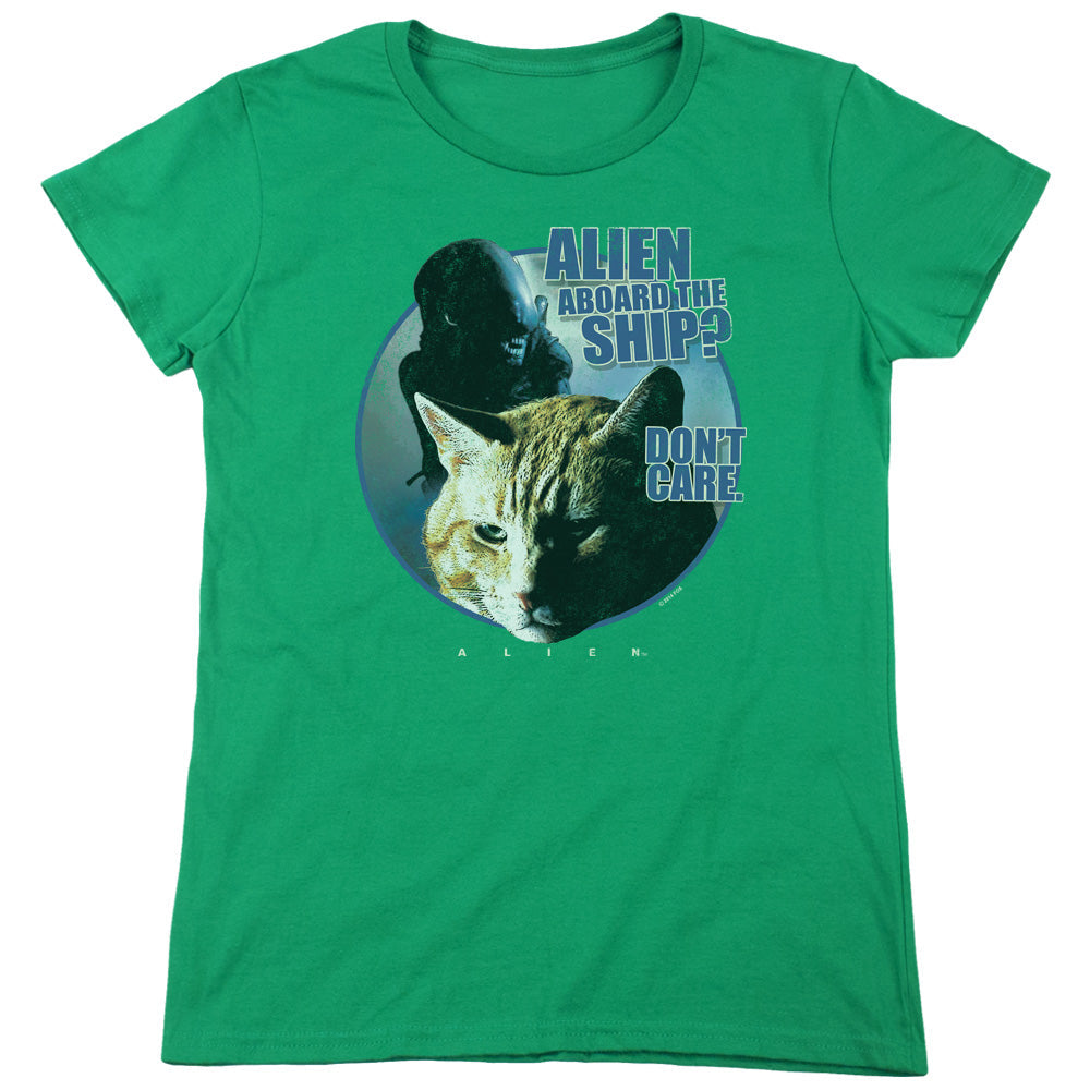 Alien Jonesy Womens T Shirt Kelly Green